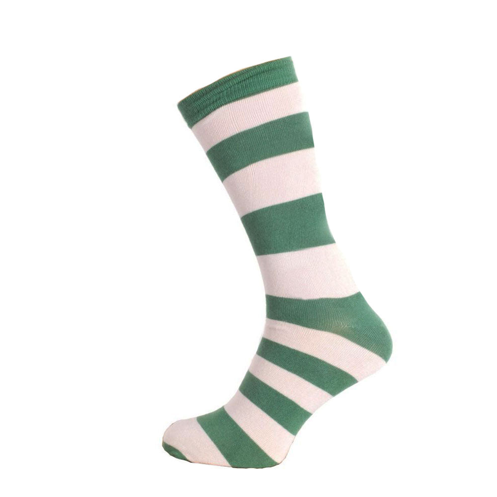 BL516 Green and Cream Striped Bamboo Socks – Gemjar Wholesale